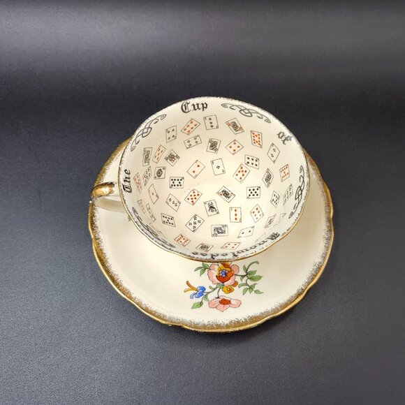 Alfred Meakin Tea Cup And Saucer " The Cup Of Knowledge " Royal Marigold 1920's - Picture 2 of 11